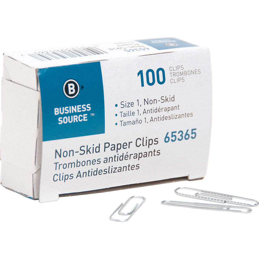 business-source-non-skid-paper-clips-regular-no-1-18-length-x-05-width-1000-pack-silver-steel_bsn65365 - 3