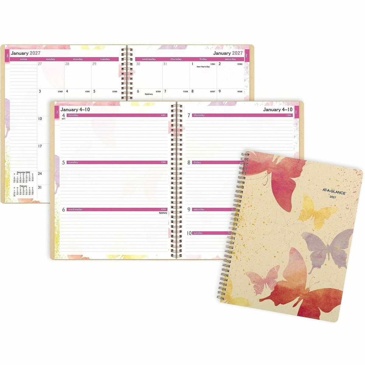 Watercolors Weekly/Monthly Planner, 8 1/2 x 11, Watercolors, 2016, Sold as 1 Each