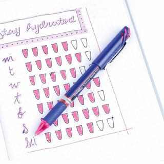 EnerGel NV Gel Pen, Stick, Fine 0.5 mm Needle Tip, Red Ink, Blue/Red Barrel, Dozen