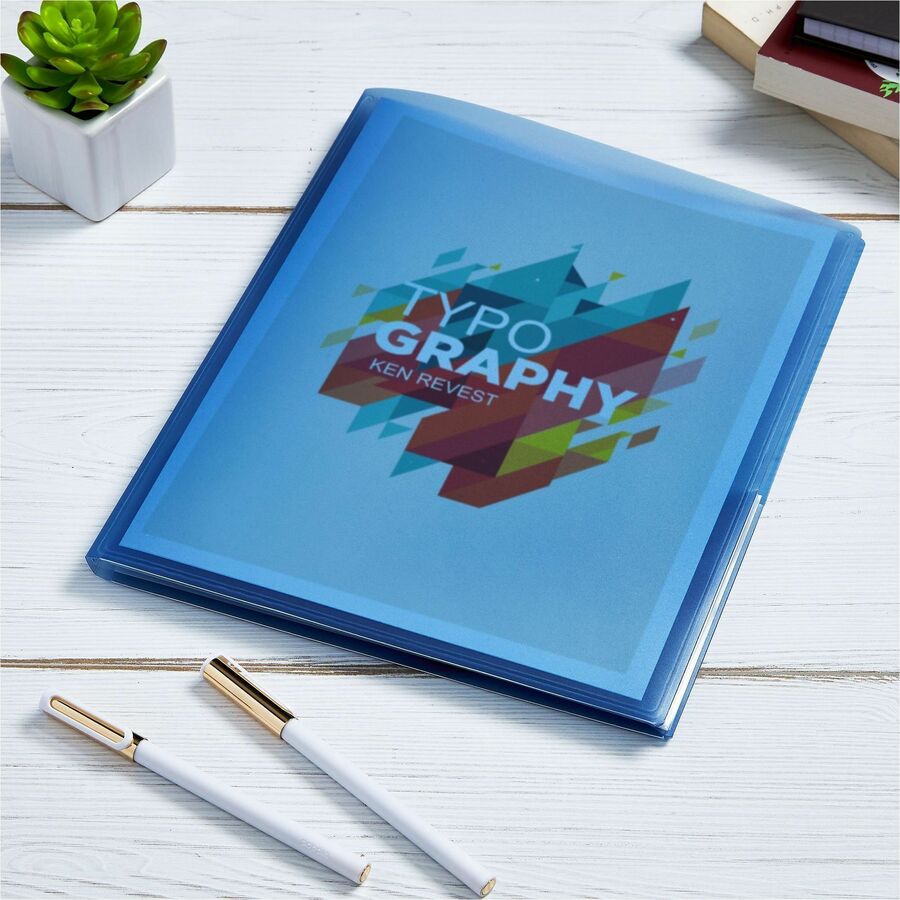 Avery 47697 Letter Organizer Folder - Letter - 8.5" x 11" - 150 Sheet - 24 / Carton - Light Blue, Light Gray