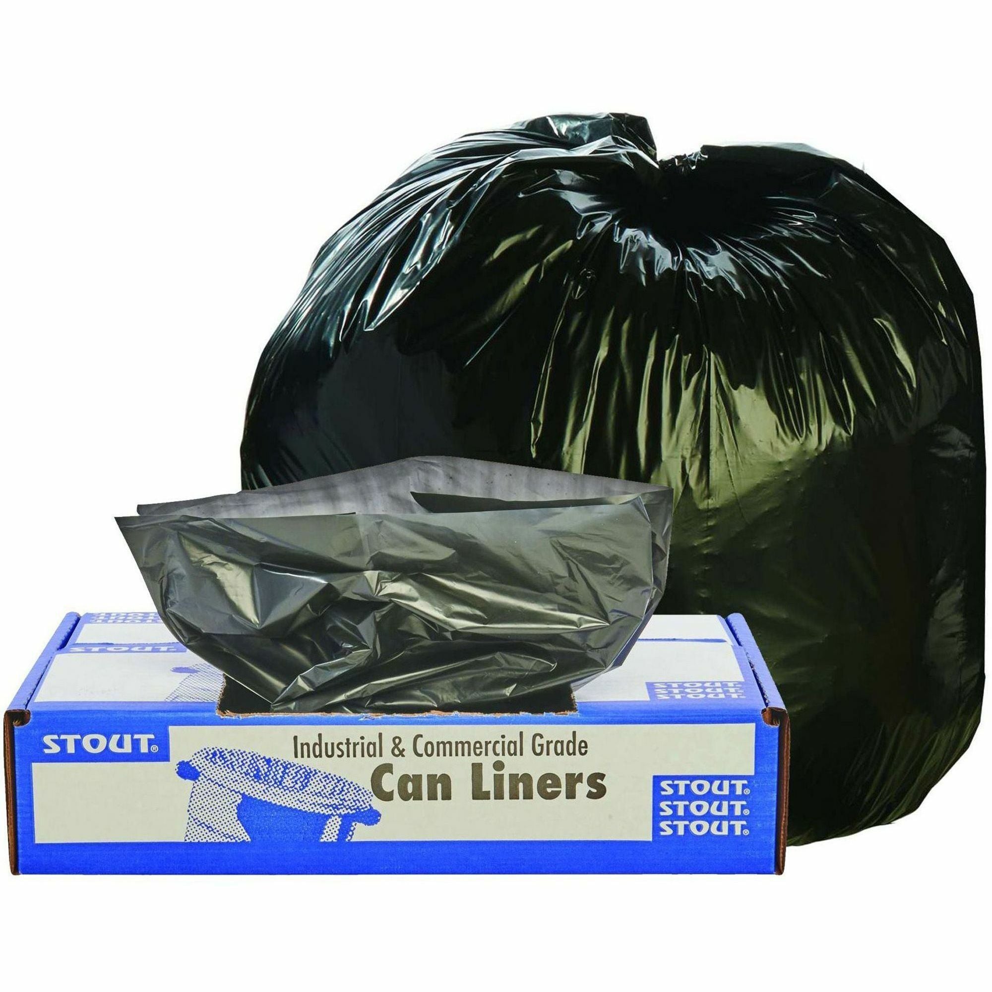 stout-recycled-content-trash-bags-33-gal-75-lb-capacity-33-width-x-40-length-150-mil-38-micron-thickness-brown-100-carton-office-industry-home-recycled_stot3340b15 - 1