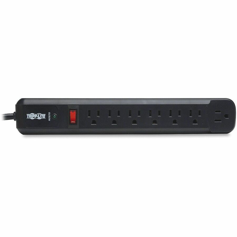Protect It! Surge Protector, 7 AC Outlets, 4 ft Cord, 1,080 J, Black