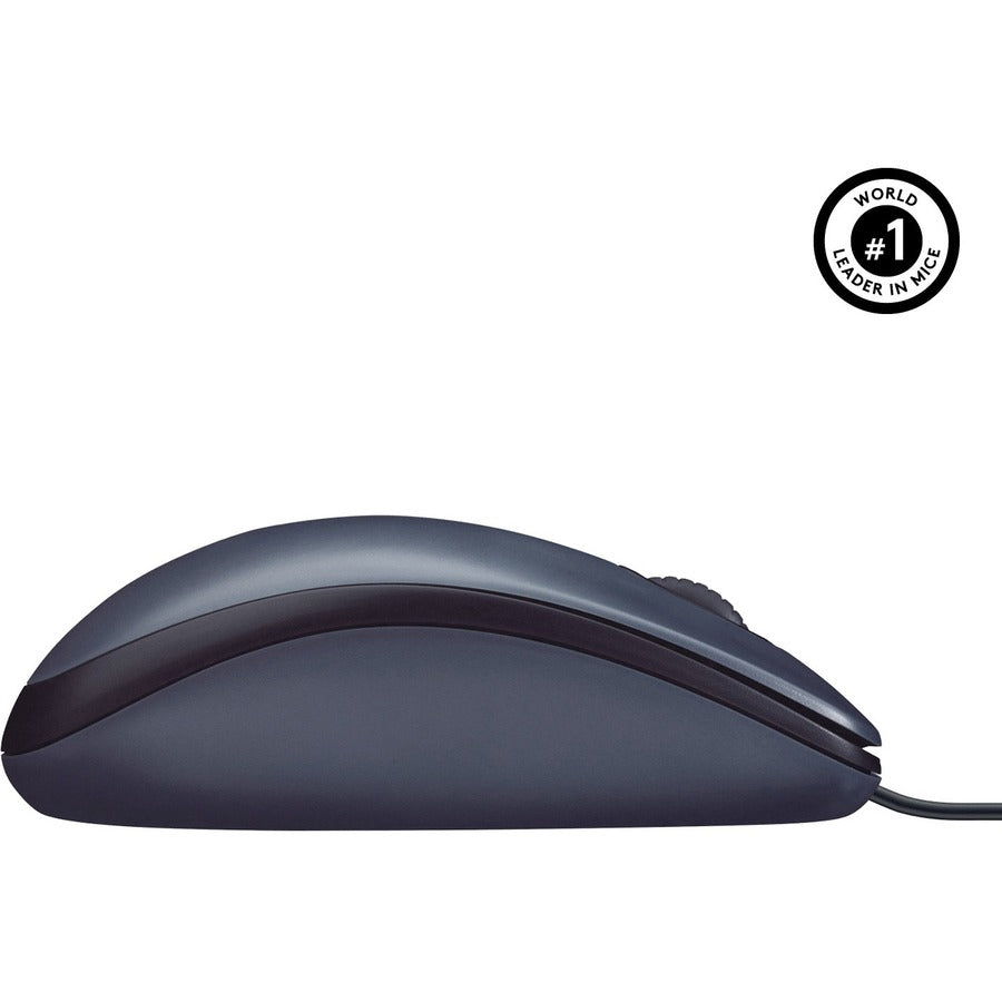 B100 Optical USB Mouse, USB 2.0, Left/Right Hand Use, Black