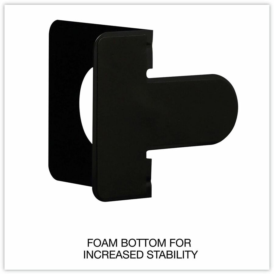 Economy Bookends, Nonskid, 4.75 x 5.25 x 5, Heavy Gauge Steel, Black, 1 Pair