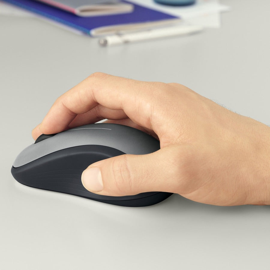 M310 Wireless Mouse, 2.4 GHz Frequency/30 ft Wireless Range, Left/Right Hand Use, Silver/Black