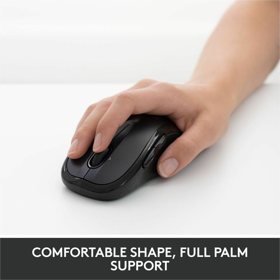 M510 Wireless Mouse, 2.4 GHz Frequency/30 ft Wireless Range, Right Hand Use, Dark Gray