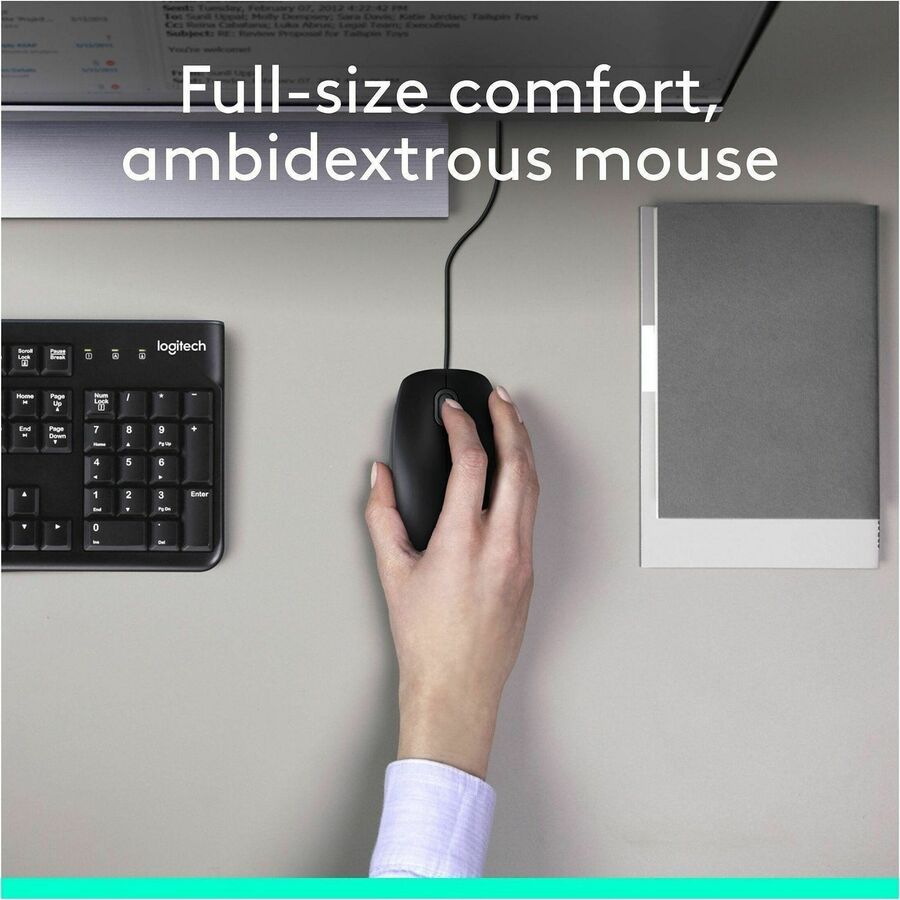 MK120 Wired Keyboard + Mouse Combo, USB 2.0, Black