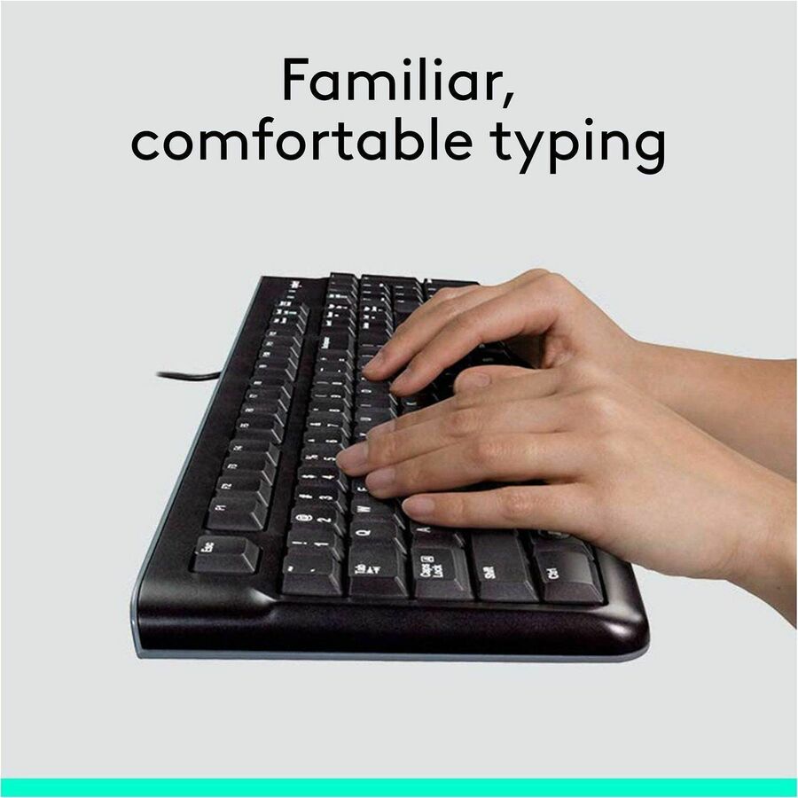 MK120 Wired Keyboard + Mouse Combo, USB 2.0, Black