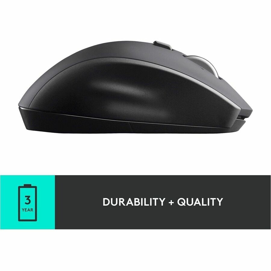 M705 Marathon Wireless Laser Mouse, 2.4 GHz Frequency/30 ft Wireless Range, Right Hand Use, Black