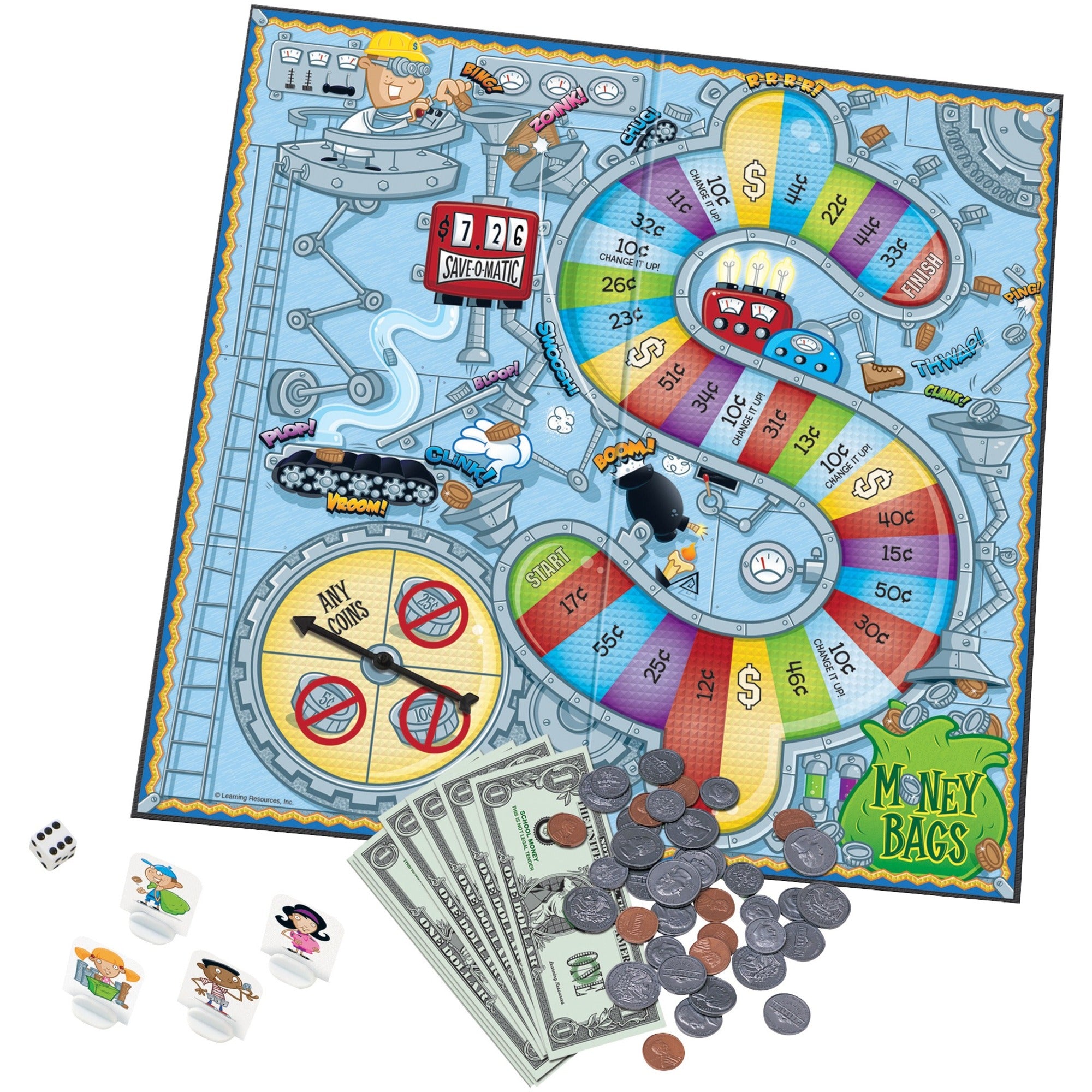 learning-resources-money-bags-coin-value-game-classic-2-to-4-players-1-each_lrnler5057 - 1