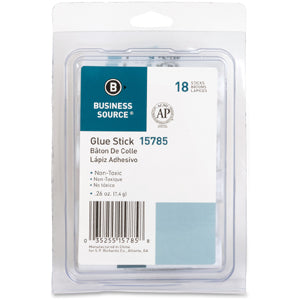 Business Source Value Pack Glue Sticks - 0.26 oz - 18 / Pack - White - 