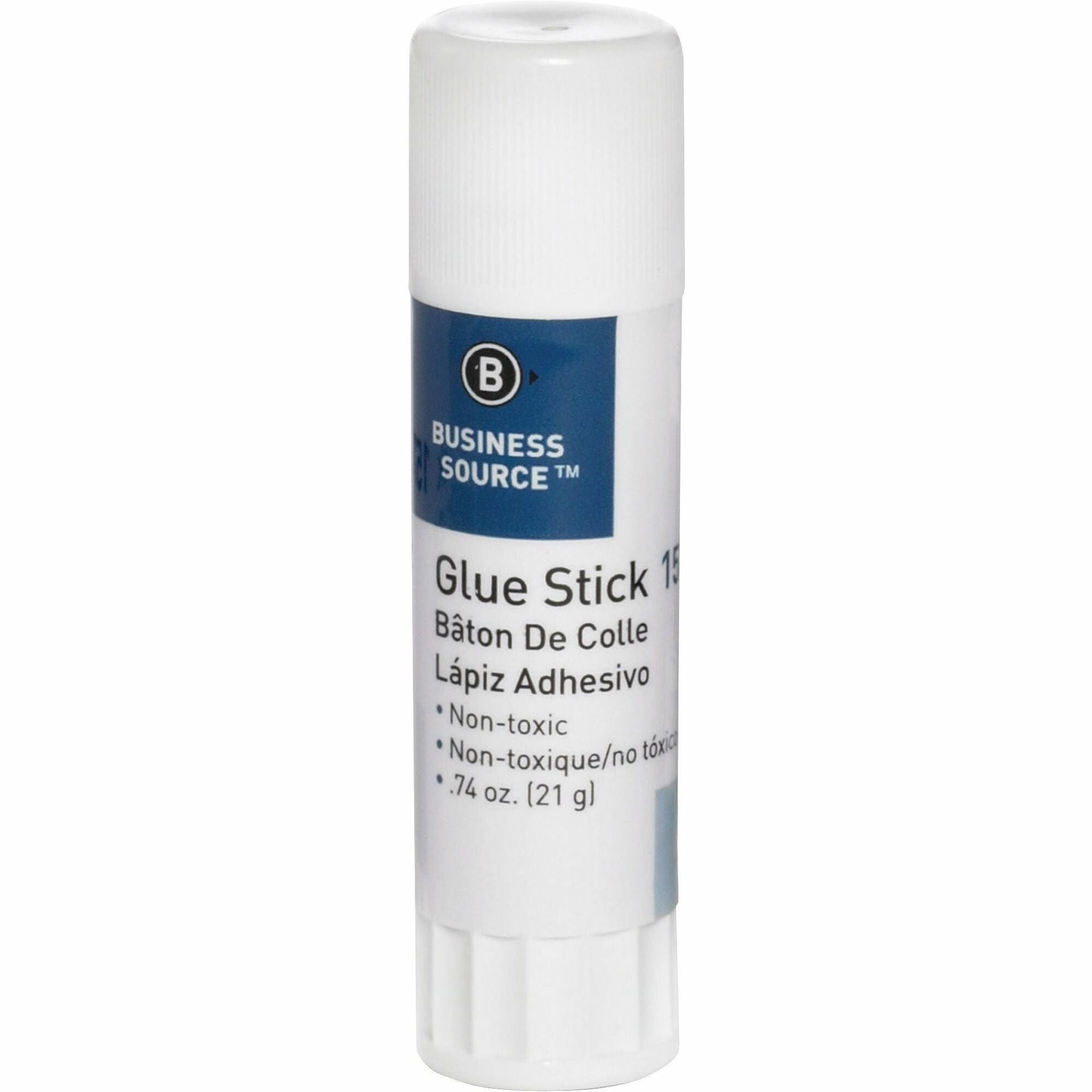 Business Source Glue Stick - 0.74 oz - 1 Each - White - 