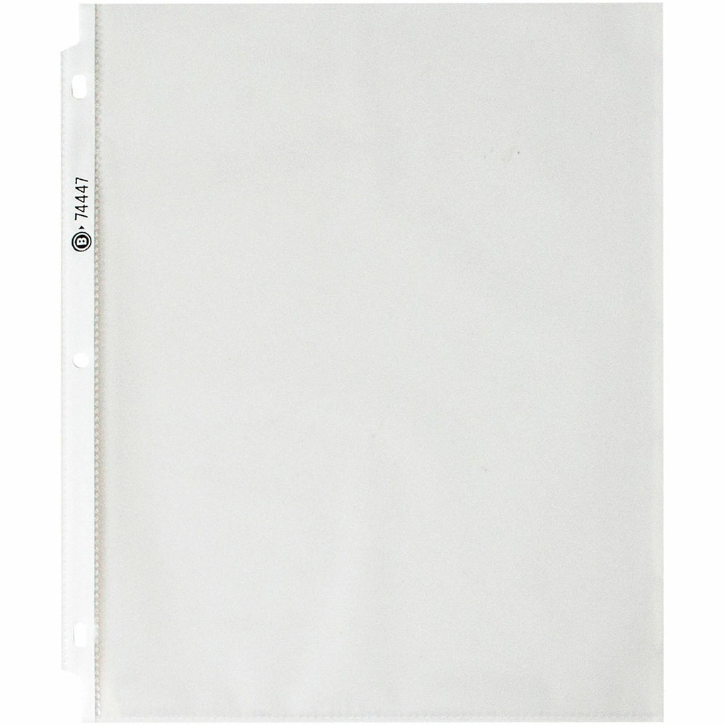 Business Source Economy Weight Sheet Protectors - 11" Height x 9" Width - 2 mil Thickness - For Letter 8 1/2" x 11" Sheet - Ring Binder - Rectangular - Semi Clear - Polypropylene - 100 / Pack