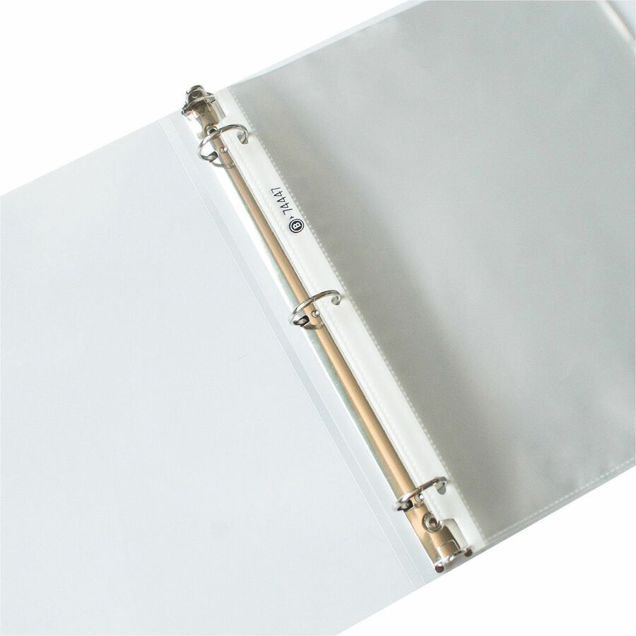 Business Source Economy Weight Sheet Protectors - 11" Height x 9" Width - 2 mil Thickness - For Letter 8 1/2" x 11" Sheet - Ring Binder - Rectangular - Semi Clear - Polypropylene - 100 / Pack