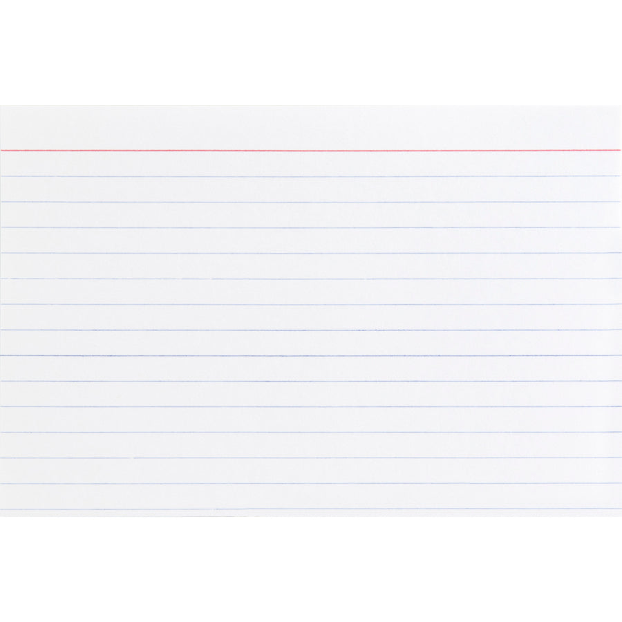 Business Source Ruled Index Cards - 6" Width x 4" Length - 100 / Pack - 
