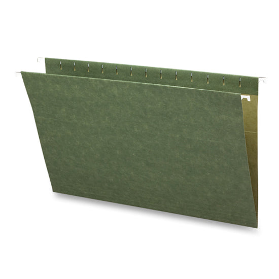 Business Source Legal Recycled Hanging Folder - 8 1/2" x 14" - Green - 100% Recycled - 25 / Box - 