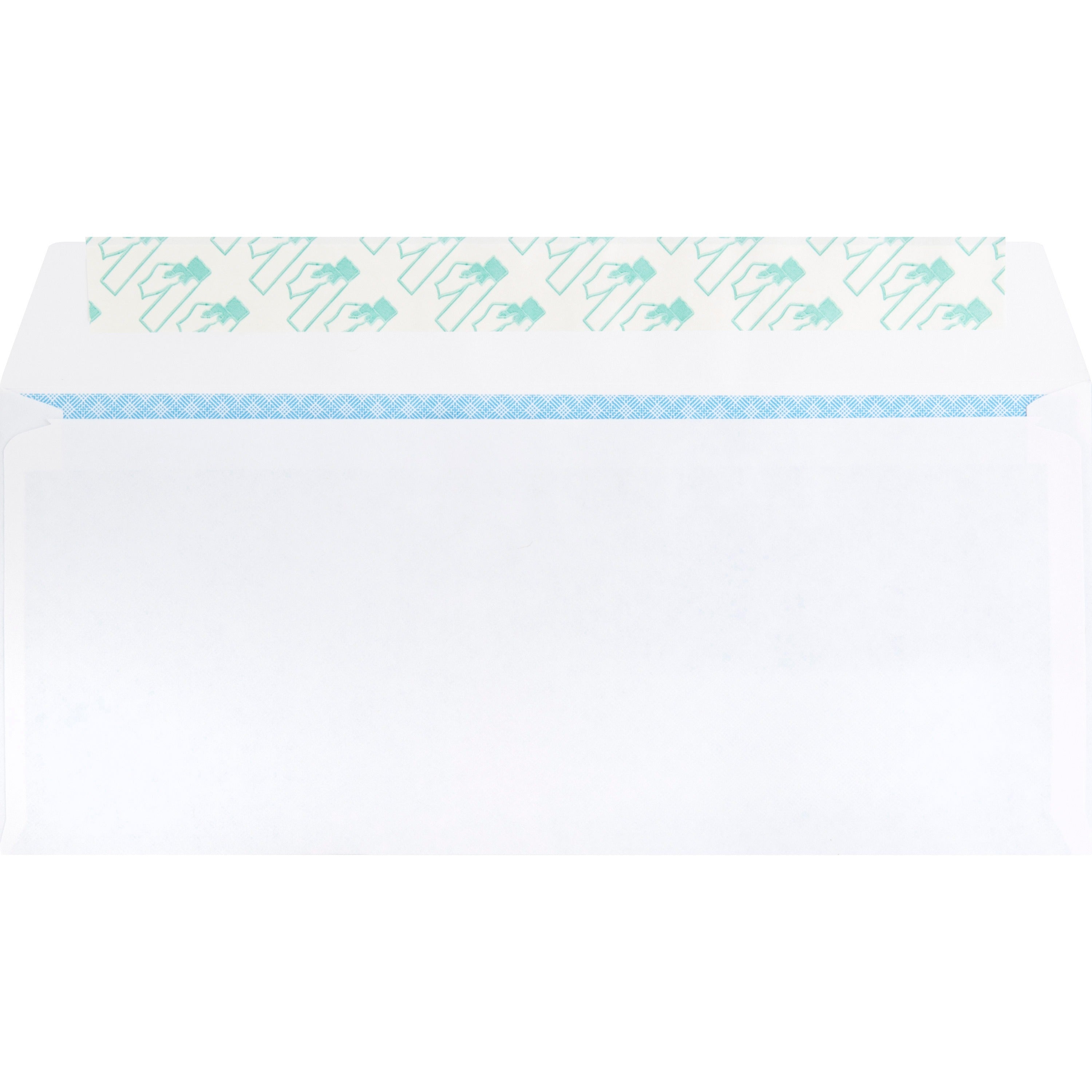 Business Source Security Tint Window Envelopes - Business - #10 - 9 1/2" Width x 4 1/8" Length - Peel & Seal - Wove - 500 / Box - White - 