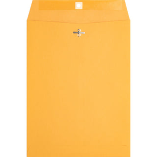Business Source Heavy-duty Clasp Envelopes - Clasp - #90 - 9" Width x 12" Length - 28 lb - Clasp - Kraft - 100 / Box - Kraft