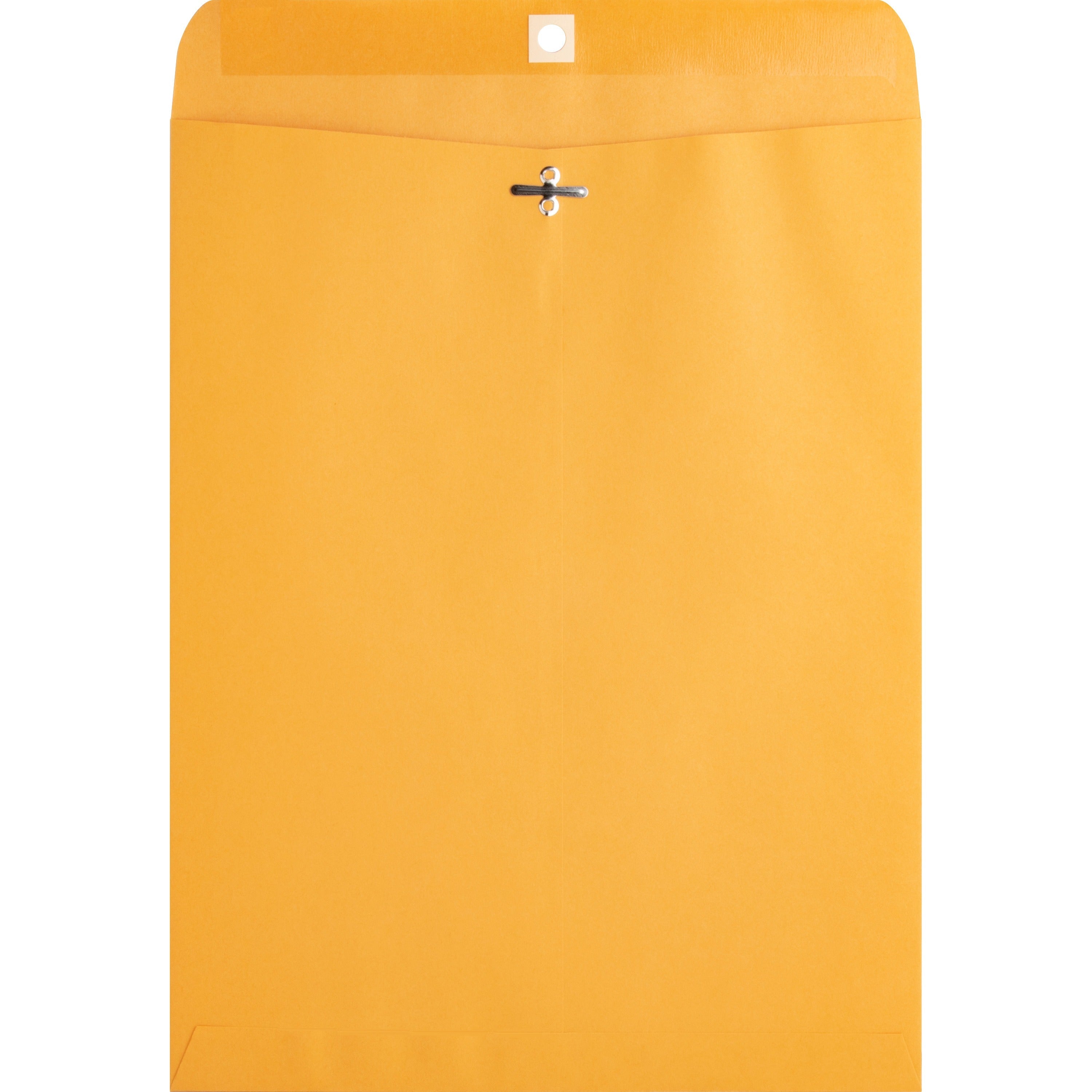 Business Source Heavy-duty Clasp Envelopes - Clasp - #97 - 10" Width x 13" Length - 28 lb - Clasp - Kraft - 100 / Box - Kraft