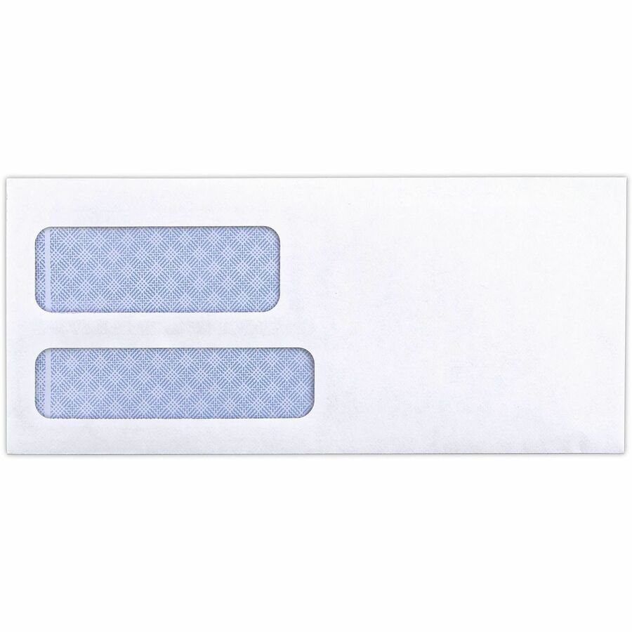 Business Source No. 9 Double Window Invoice Envelopes - Double Window - #9 - 8 7/8" Width x 3 7/8" Length - 24 lb - 500 / Box - White
