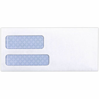 Business Source No. 9 Double Window Invoice Envelopes - Double Window - #9 - 8 7/8" Width x 3 7/8" Length - 24 lb - 500 / Box - White