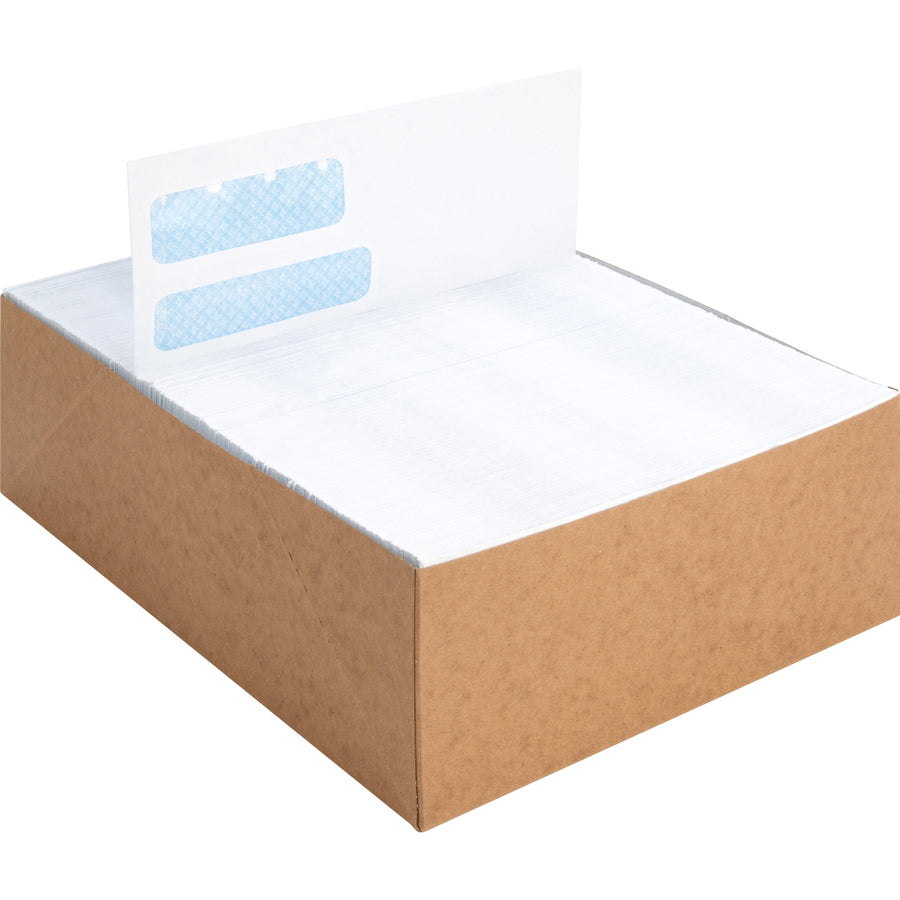 Business Source No. 9 Double Window Invoice Envelopes - Double Window - #9 - 8 7/8" Width x 3 7/8" Length - 24 lb - 500 / Box - White - 