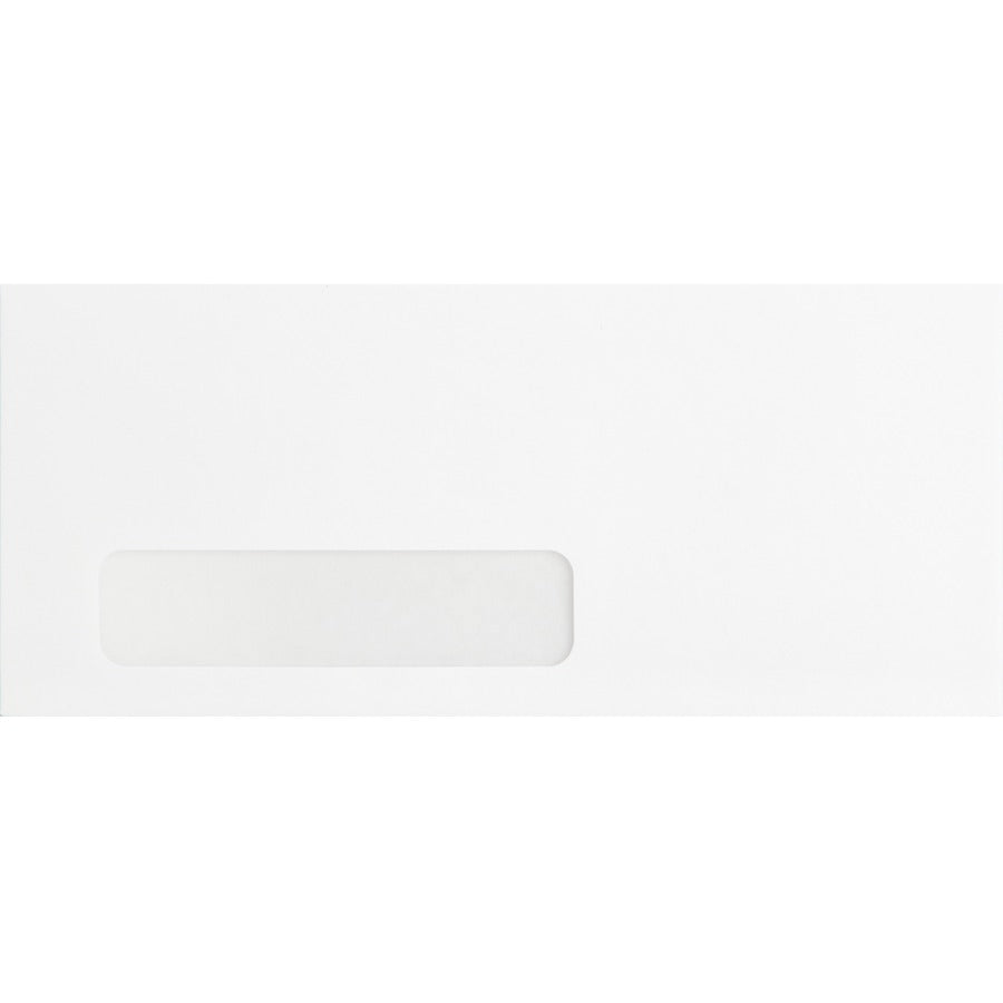 Business Source Economical No. 10 Window Envelope - Single Window - #10 - 9 1/2" Width x 4 1/8" Length - 24 lb - 500 / Box - White