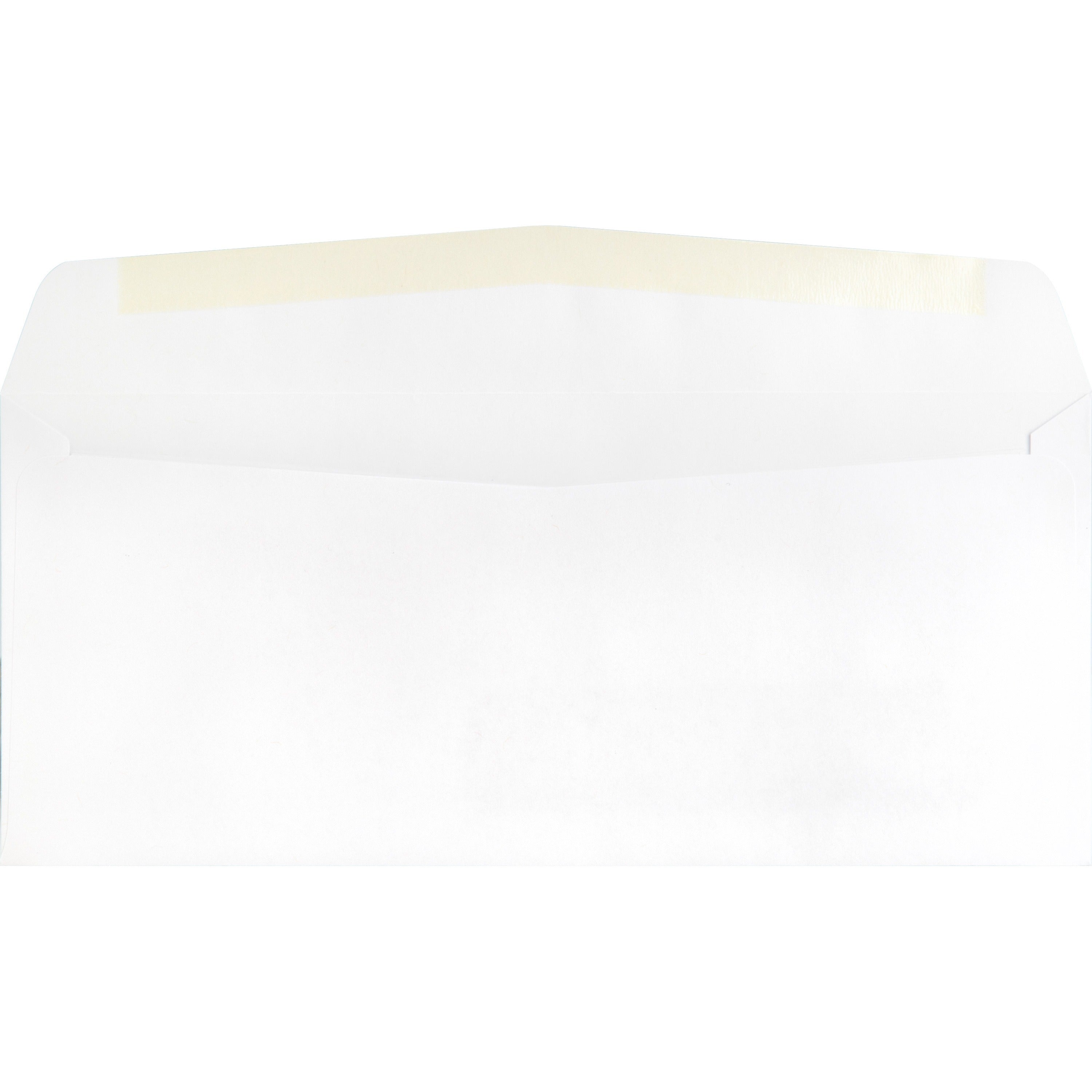 Business Source Economical No. 10 Window Envelope - Single Window - #10 - 9 1/2" Width x 4 1/8" Length - 24 lb - 500 / Box - White - 