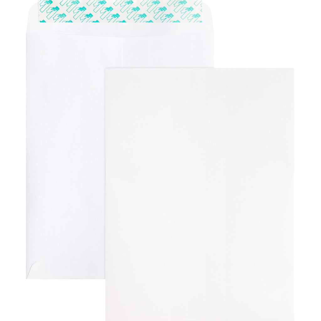 Business Source Self Sealing Catalog Envelope - Catalog - 9" Width x 12" Length - 28 lb - Peel & Seal - Wove - 100 / Box - White
