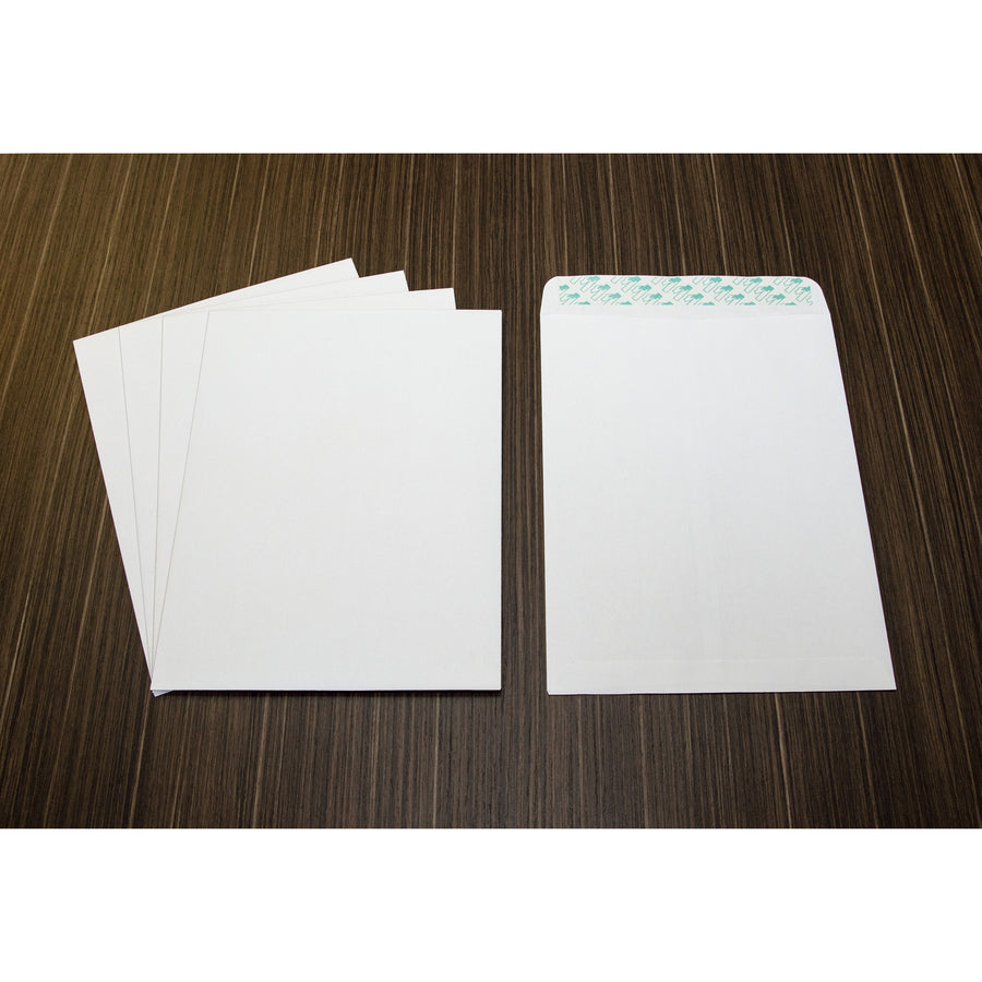 Business Source Self Sealing Catalog Envelope - Catalog - 9" Width x 12" Length - 28 lb - Peel & Seal - Wove - 100 / Box - White - 