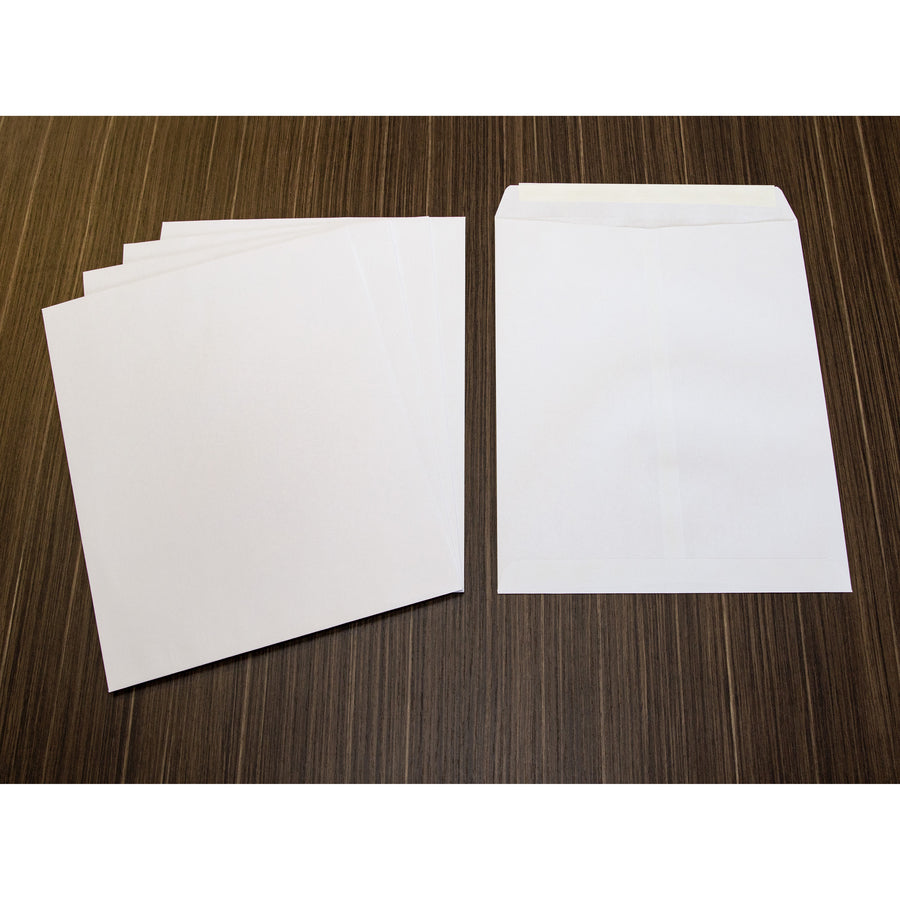 Business Source Self Sealing Catalog Envelopes - Catalog - 10" Width x 13" Length - 28 lb - Peel & Seal - Wove - 100 / Box - White - 