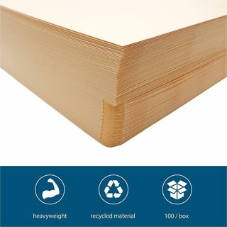 Business Source Letter Recycled File Pocket - 8 1/2" x 11" - Manila - 10% Recycled - 100 / Box