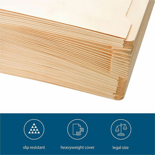 Business Source Straight Tab Cut Legal Recycled File Pocket - 8 1/2" x 14" - 2" Expansion - Manila - 10% Recycled - 50 / Box