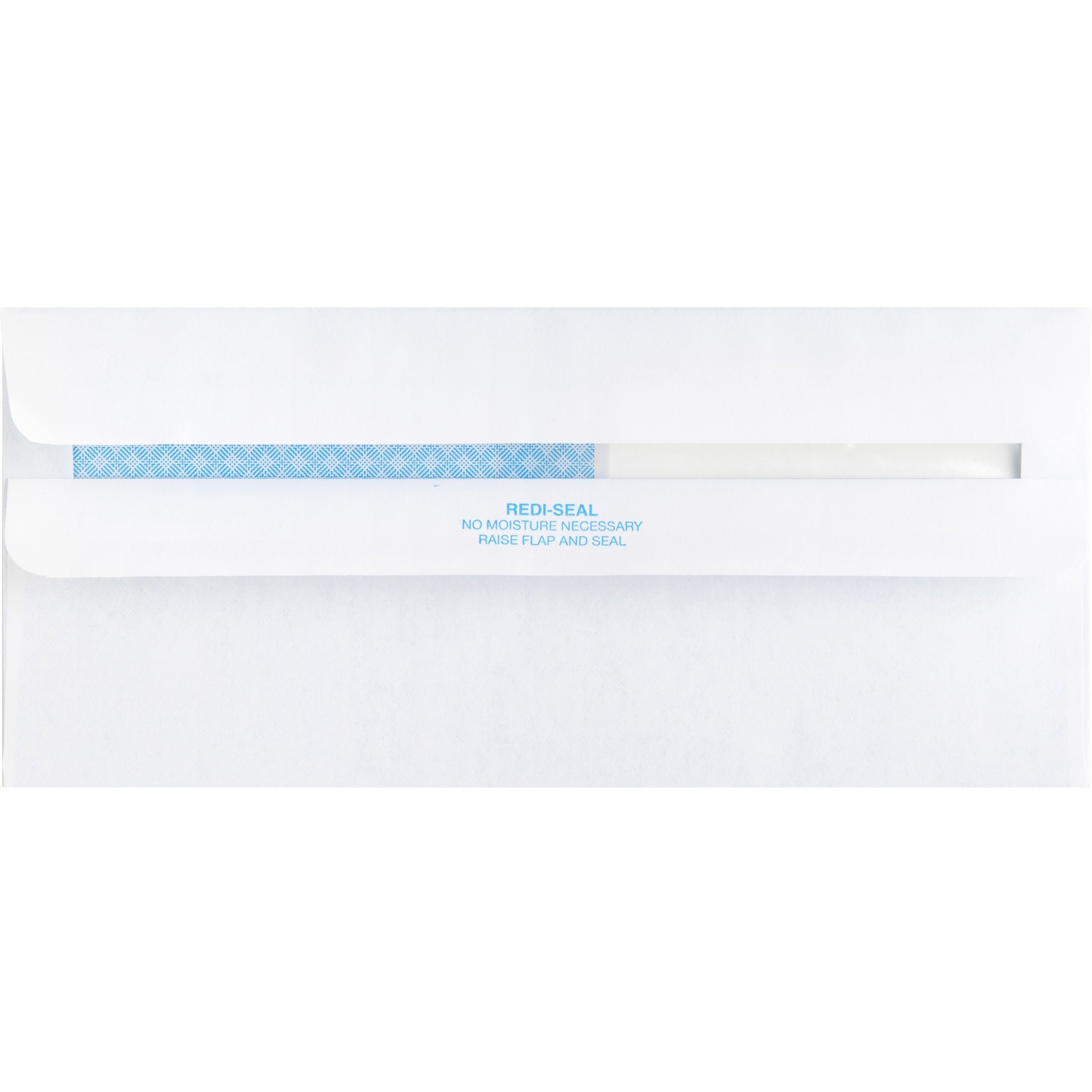 Business Source No. 9 Double Window Invoice Envelopes - Double Window - #9 - 8 7/8" Width x 3 7/8" Length - 24 lb - Self-sealing - 500 / Box - White - 