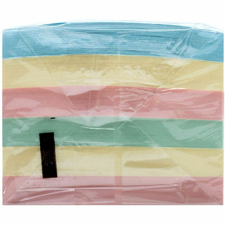 Business Source 3" Plain Pastel Colors Adhesive Notes - 100 - 3" x 3" - Square - Assorted - Repositionable, Solvent-free Adhesive - 12 / Pack