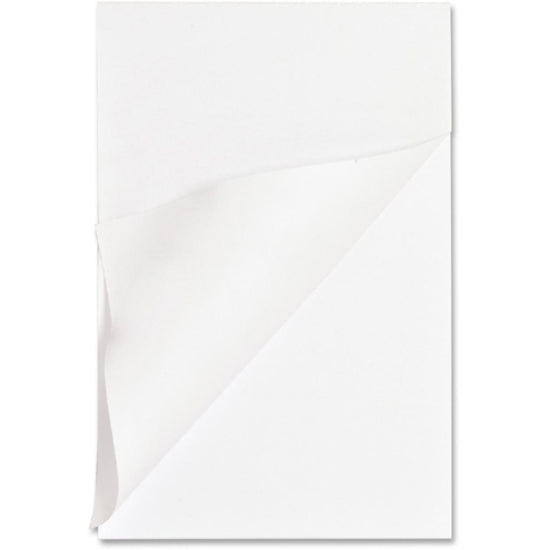 Business Source Plain Memo Pads - 100 Sheets - Plain - Glued - Unruled - 15 lb Basis Weight - 4" x 6" - White Paper - Chipboard Backing - 1 Dozen - 