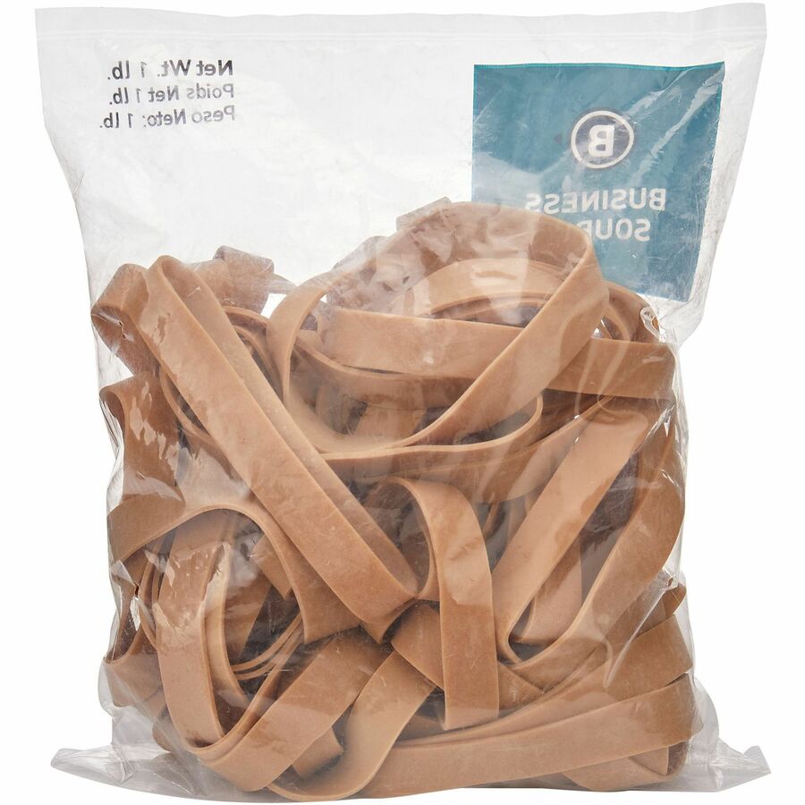 Business Source Quality Rubber Bands - Size: #105 - 5" Length x 0.6" Width - Sustainable - 60 / Pack - Rubber - Crepe