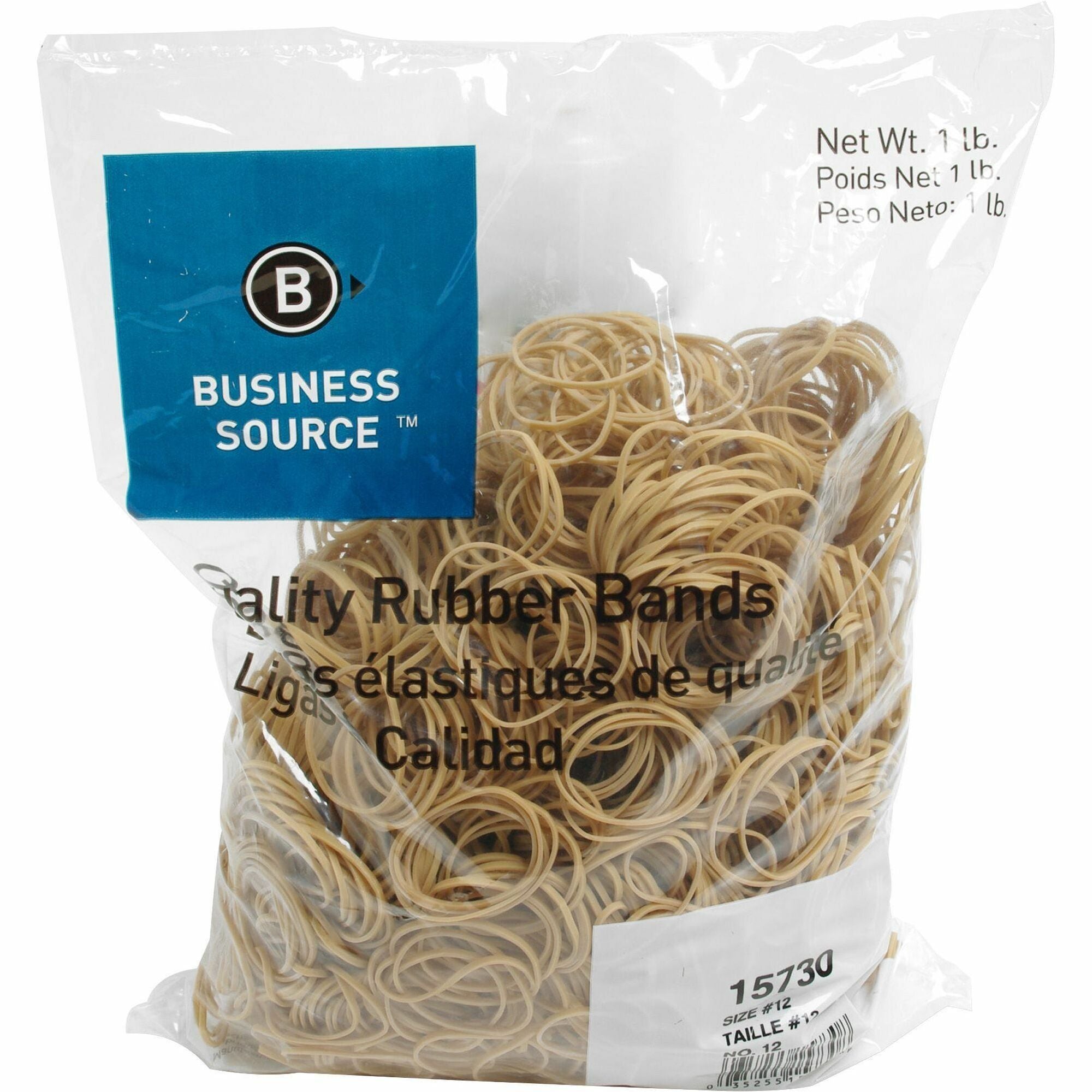 Business Source Quality Rubber Bands - Size: #12 - 1.8" Length x 0.1" Width - Sustainable - 2500 / Pack - Rubber - Crepe - 