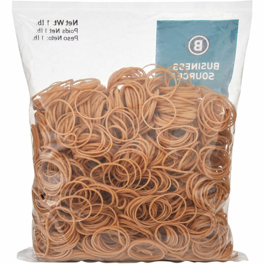 Business Source Quality Rubber Bands - Size: #12 - 1.8" Length x 0.1" Width - Sustainable - 2500 / Pack - Rubber - Crepe
