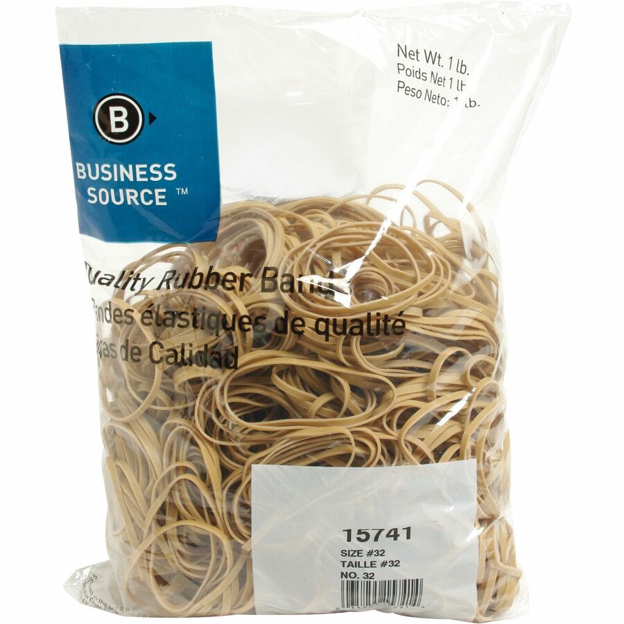 Business Source Quality Rubber Bands - Size: #32 - 3" Length x 0.1" Width - Sustainable - 700 / Pack - Rubber - Crepe - 