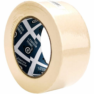 Business Source Utility-purpose Masking Tape - 60 yd Length x 2" Width - 3" Core - Crepe Paper Backing - For Bundling, Holding, Sealing, Masking - 1 / Roll - Tan