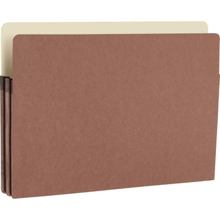 Business Source Straight Tab Cut Legal Recycled File Pocket - 8 1/2" x 14" - 1 3/4" Expansion - Redrope - Redrope - 30% Recycled - 25 / Box