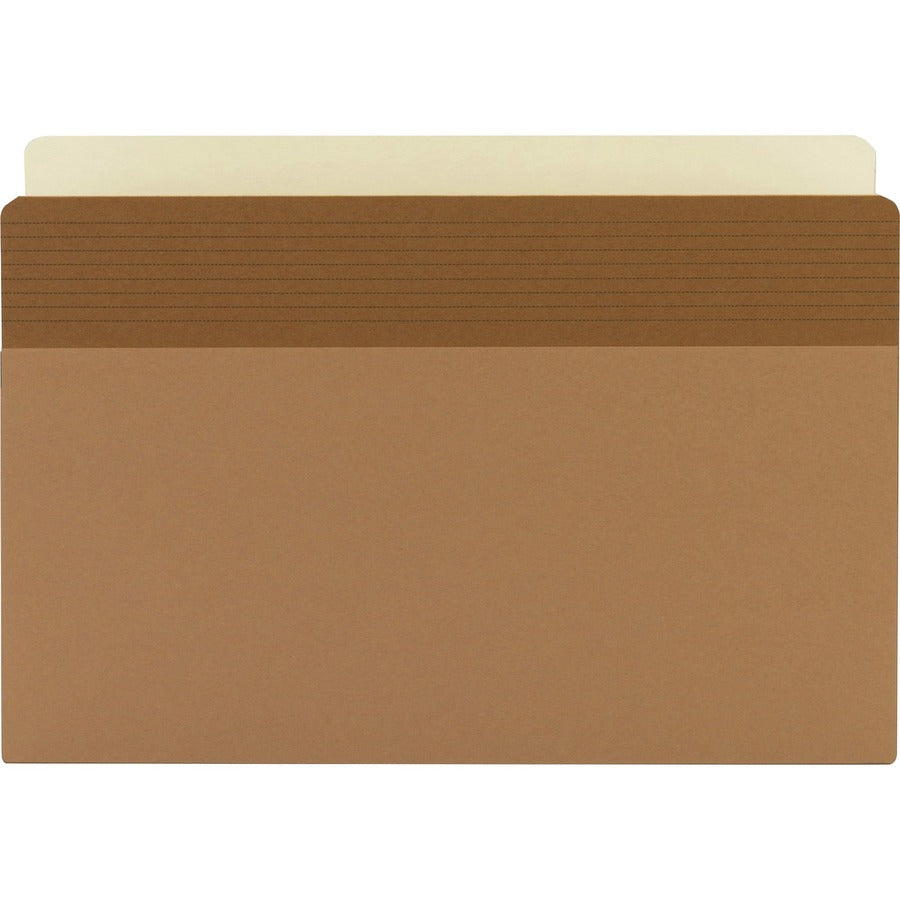 Business Source Straight Tab Cut Legal Recycled File Pocket - 8 1/2" x 14" - 3 1/2" Expansion - Redrope - Redrope - 30% Recycled - 25 / Box