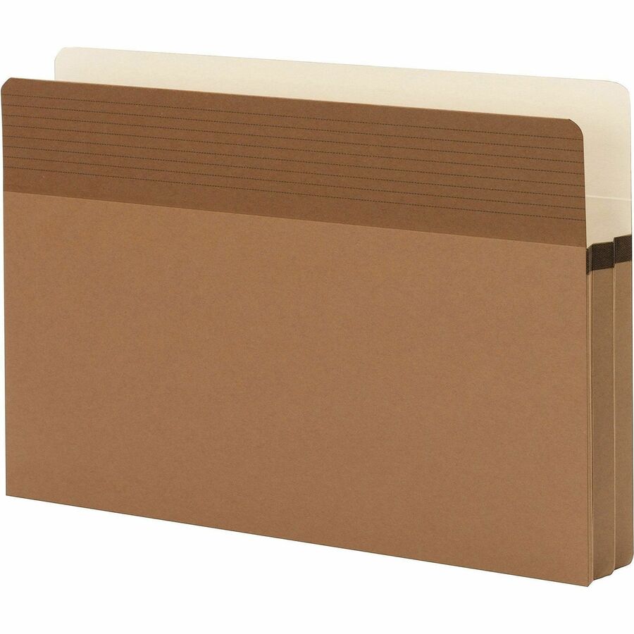Smead Easy Grip Straight Tab Cut Legal Recycled File Pocket - 8 1/2" x 14" - 1 3/4" Expansion - Redrope - Redrope - 30% Recycled - 25 / Box