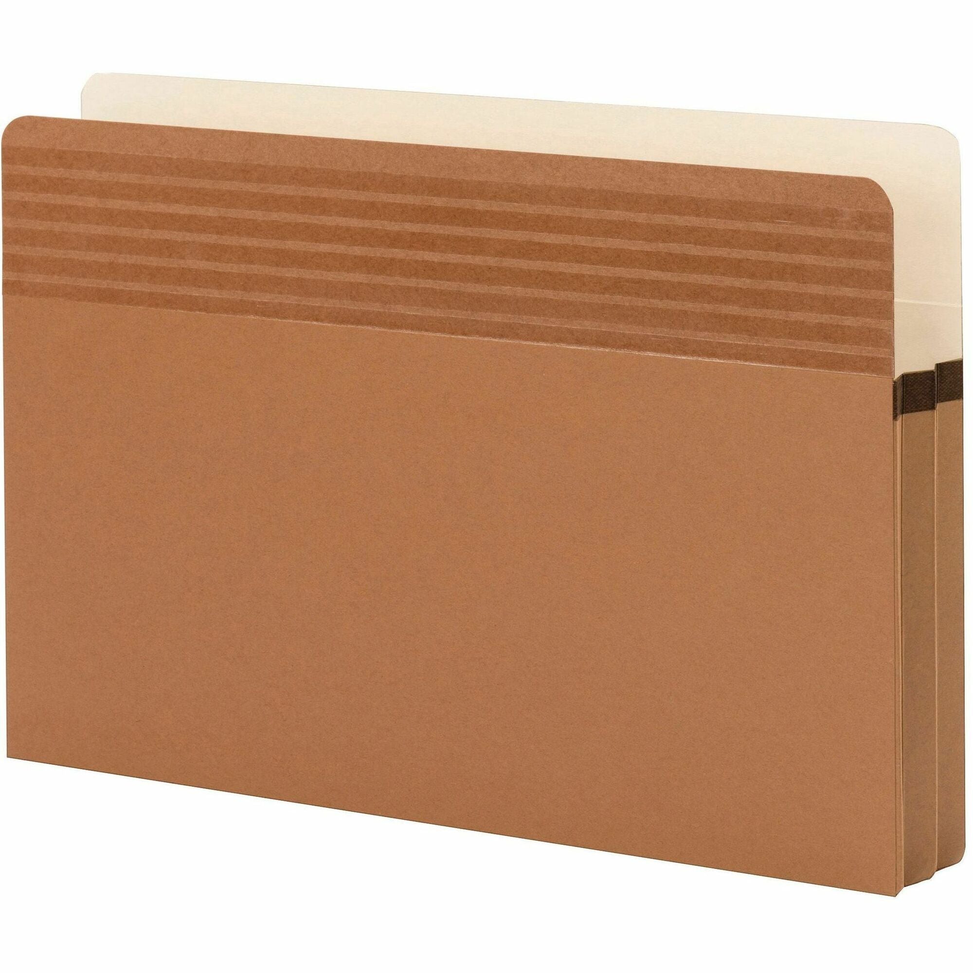 Smead Easy Grip Straight Tab Cut Legal Recycled File Pocket - 8 1/2" x 14" - 1 3/4" Expansion - Redrope - Redrope - 30% Recycled - 25 / Box