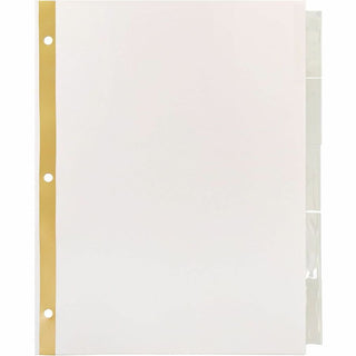 Business Source Tear-resistant Clear Tab Index Dividers - 5 x Divider(s) - 5 Tab(s)/Set - 8.5" Divider Width x 11" Divider Length - Letter - White Divider - Clear Tab(s) - Recycled - Tear Resistant - 5 / Set