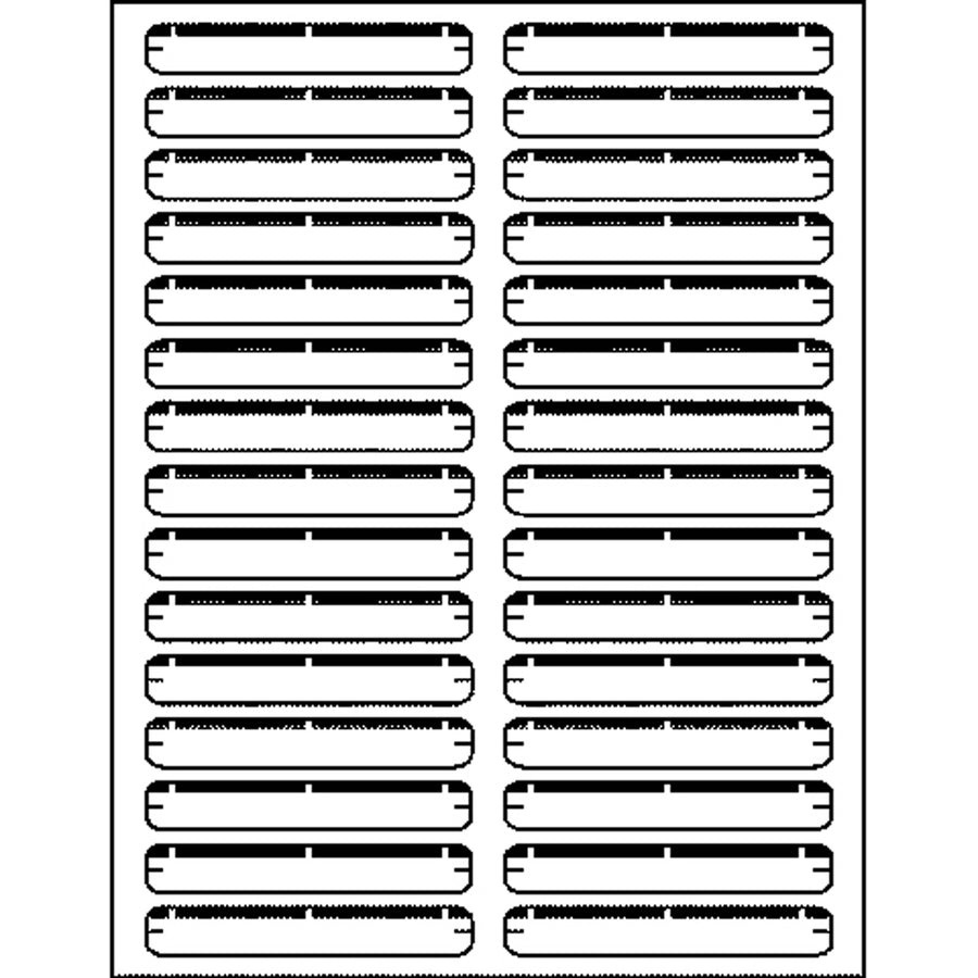 Business Source Block-out File Folder Labels - 3 7/16" Length - Permanent Adhesive - Laser, Inkjet - White - 30 / Sheet - 750 / Pack - Lignin-free - 