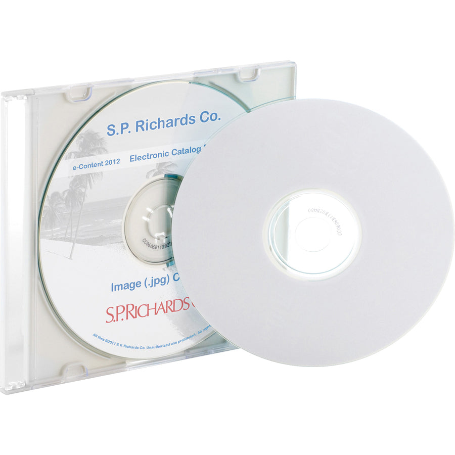 Business Source CD/DVD Labels - - Height4 5/8" Diameter - Permanent Adhesive - Circle - Inkjet, Laser - White - 100 / Pack - Lignin-free, Smudge Resistant - 