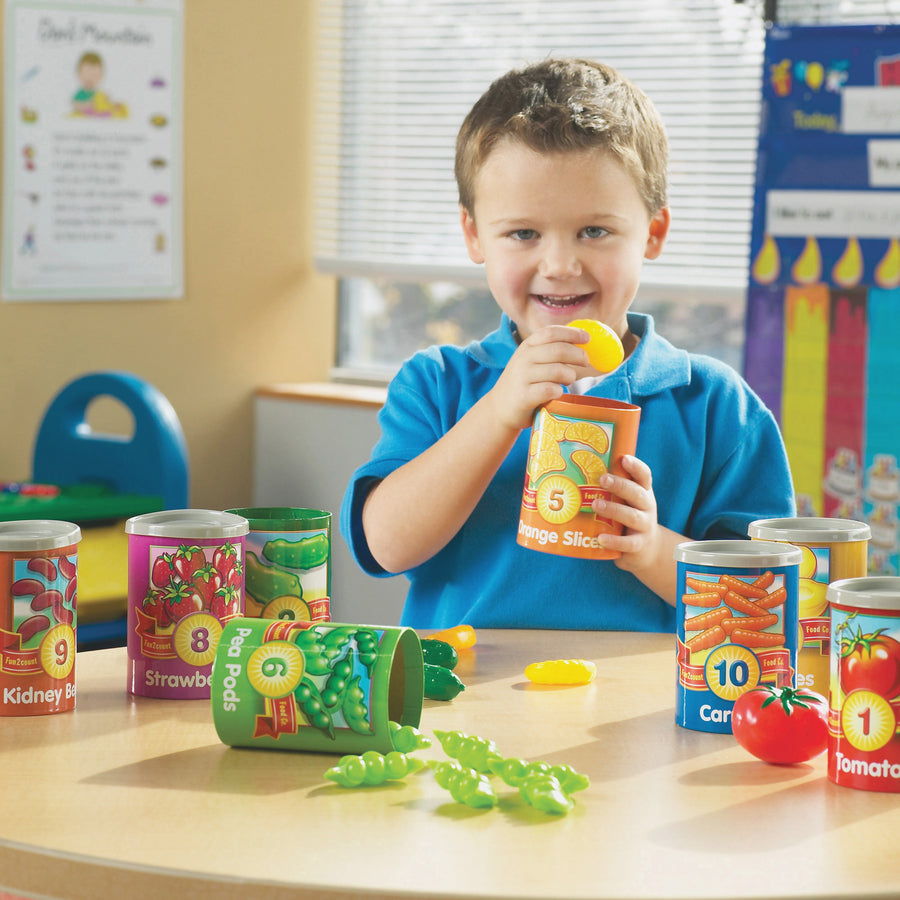 Learning Resources 1-10 Counting Cans Set - Theme/Subject: Learning - Skill Learning: Counting, Number, Sorting, Vocabulary, Motor Skills, Mathematics - 3 Year - 55 Pieces - 