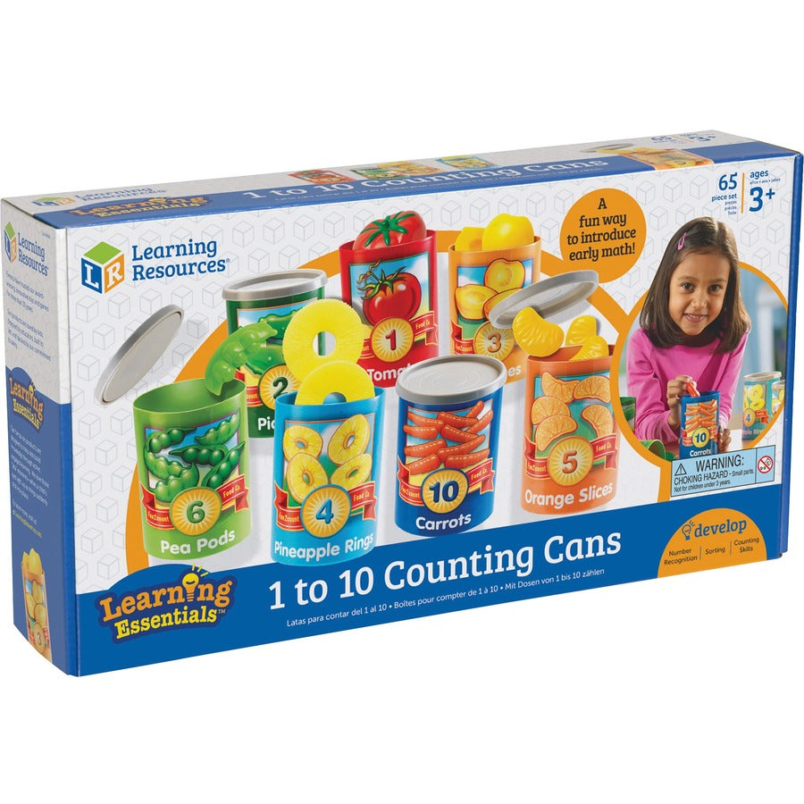 Learning Resources 1-10 Counting Cans Set - Theme/Subject: Learning - Skill Learning: Counting, Number, Sorting, Vocabulary, Motor Skills, Mathematics - 3 Year - 55 Pieces
